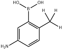 (5-amino-2-(methyl-d3)phenyl)boronic acid 结构式