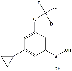 (3-cyclopropyl-5-(methoxy-d3)phenyl)boronic acid 结构式