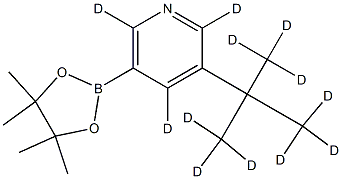 3-(2-(methyl-d3)propan-2-yl-1,1,1,3,3,3-d6)-5-(4,4,5,5-tetramethyl-1,3,2-dioxaborolan-2-yl)pyridine-2,4,6-d3 结构式