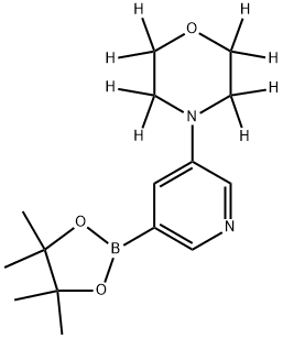 4-(5-(4,4,5,5-tetramethyl-1,3,2-dioxaborolan-2-yl)pyridin-3-yl)morpholine-2,2,3,3,5,5,6,6-d8 结构式