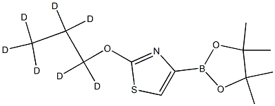 2-(propoxy-d7)-4-(4,4,5,5-tetramethyl-1,3,2-dioxaborolan-2-yl)thiazole 结构式