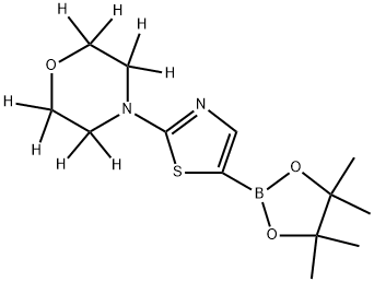 4-(5-(4,4,5,5-tetramethyl-1,3,2-dioxaborolan-2-yl)thiazol-2-yl)morpholine-2,2,3,3,5,5,6,6-d8 结构式