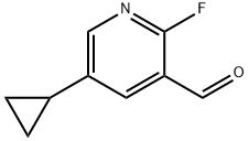 5-环丙基-2-氟吡啶-3-甲醛 结构式