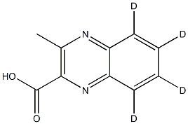3-甲基喹噁啉-2-羧酸(MQCA)-[D4 结构式