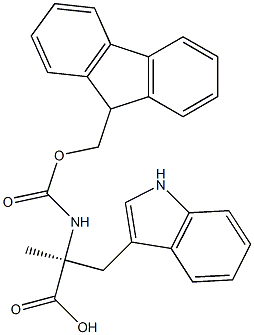 (2S)-2-({[(9H-fluoren-9-yl)methoxy]carbonyl}amino)-3-(1H-indol-3-yl)-2-methylpropanoic acid 结构式