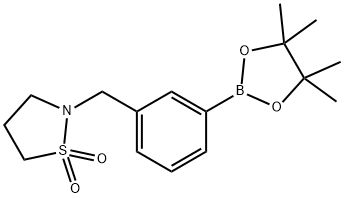 2-{[3-(tetramethyl-1,3,2-dioxaborolan-2-yl)phenyl]methyl}-1lambda6,2-thiazolidine-1,1-dione 结构式