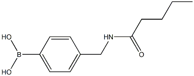 (4-(pentanamidomethyl)phenyl)boronic acid 结构式