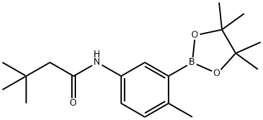 5-BOC-氨基-2-甲基苯硼酸频哪醇酯 结构式