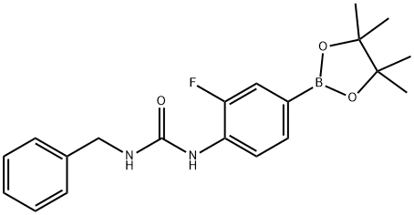 3-氟-4-(苄基脲基)苯基硼酸频哪醇酯 结构式