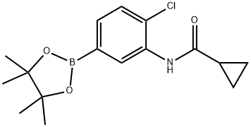4-氯-3-(环丙基甲酰氨基)苯硼酸频哪醇酯 结构式