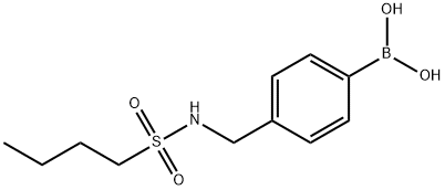 (4-(butylsulfonamidomethyl)phenyl)boronic acid 结构式