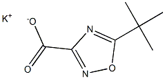 钾 5-(叔-丁基)-1,2,4-噁二唑-3-甲酸基酯 结构式