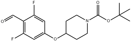 tert-butyl 4-(3,5-difluoro-4-formylphenoxy)piperidine-1-carboxylate 结构式