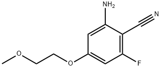 2-氨基-6-氟-4-(2-甲氧基乙氧基)苄腈 结构式