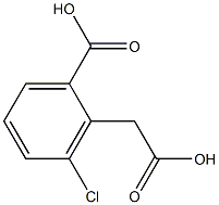 2-(羧甲基)-3-氯苯甲酸 结构式