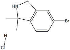 5-溴-1,1-二甲基异吲哚啉盐酸盐 结构式