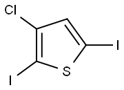 3-chloro-2,5-diiodothiophene 结构式