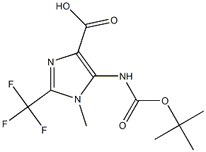 5-((tert-butoxycarbonyl)amino)-1-methyl-2-(trifluoromethyl)-1H-imidazole-4-carboxylic acid 结构式
