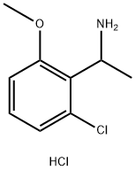1-(2-CHLORO-6-METHOXY-PHENYL)-ETHYLAMINE HYDROCHLORIDE 结构式