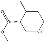 (3R,4R)-4-甲基哌啶-3-羧酸甲酯 结构式