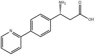 (R)-3-AMINO-3-(4-(PYRIDIN-2-YL)PHENYL)PROPANOIC ACID 结构式