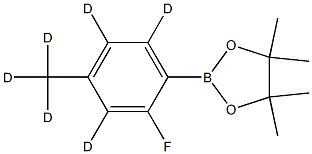 2-(2-fluoro-4-(methyl-d3)phenyl-3,5,6-d3)-4,4,5,5-tetramethyl-1,3,2-dioxaborolane 结构式