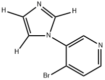 4-bromo-3-(1H-imidazol-1-yl-d3)pyridine 结构式