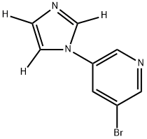 3-bromo-5-(1H-imidazol-1-yl-d3)pyridine 结构式