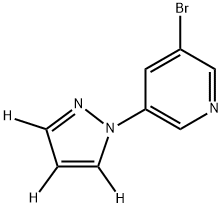 3-bromo-5-(1H-pyrazol-1-yl-d3)pyridine 结构式