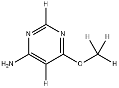 6-(methoxy-d3)pyrimidin-2,5-d2-4-amine 结构式