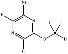 6-(methoxy-d3)pyrazin-3,5-d2-2-amine 结构式