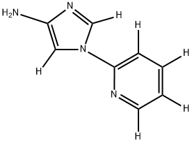 1-(pyridin-2-yl-d4)-1H-imidazol-2,5-d2-4-amine 结构式