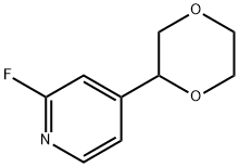 4-(1,4-dioxan-2-yl)-2-fluoropyridine 结构式