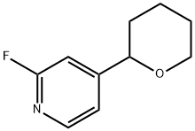 2-fluoro-4-(tetrahydro-2H-pyran-2-yl)pyridine 结构式