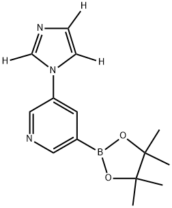 3-(1H-imidazol-1-yl-d3)-5-(4,4,5,5-tetramethyl-1,3,2-dioxaborolan-2-yl)pyridine 结构式