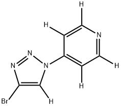 4-(4-bromo-1H-1,2,3-triazol-1-yl-5-d)pyridine-2,3,5,6-d4 结构式