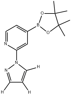 2-(1H-pyrazol-1-yl-d3)-4-(4,4,5,5-tetramethyl-1,3,2-dioxaborolan-2-yl)pyridine 结构式