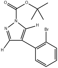 tert-butyl 4-(2-bromophenyl)-1H-pyrazole-1-carboxylate-3,5-d2 结构式