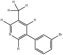 3-(3-bromophenyl)-5-(methyl-d3)pyridine-2,4,6-d3 结构式