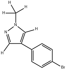 4-(4-bromophenyl)-1-(methyl-d3)-1H-pyrazole-3,5-d2 结构式