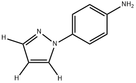 4-(1H-pyrazol-1-yl-d3)aniline 结构式