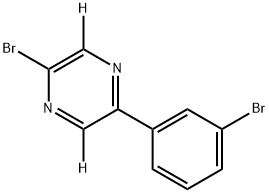 2-bromo-5-(3-bromophenyl)pyrazine-3,6-d2 结构式