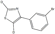 4-(3-bromophenyl)thiazole-2,5-d2 结构式