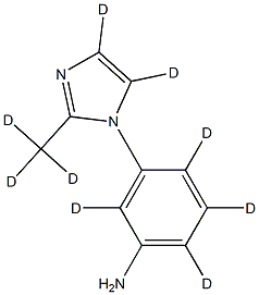 3-(2-(methyl-d3)-1H-imidazol-1-yl-4,5-d2)benzen-2,4,5,6-d4-amine 结构式