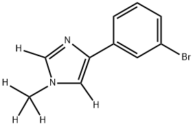 4-(3-bromophenyl)-1-(methyl-d3)-1H-imidazole-2,5-d2 结构式