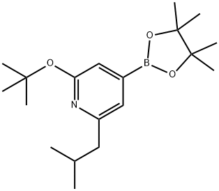 2-(tert-butoxy)-6-isobutyl-4-(4,4,5,5-tetramethyl-1,3,2-dioxaborolan-2-yl)pyridine 结构式