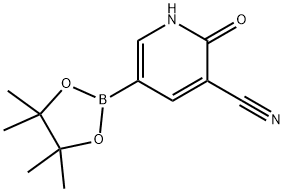 2-羟基-5-(四甲基-1,3,2-二氧硼杂环戊烷-2-基)吡啶-3-甲腈 结构式
