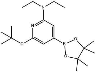 6-(tert-butoxy)-N,N-diethyl-4-(4,4,5,5-tetramethyl-1,3,2-dioxaborolan-2-yl)pyridin-2-amine 结构式