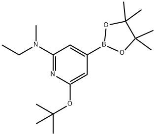 6-(tert-butoxy)-N-ethyl-N-methyl-4-(4,4,5,5-tetramethyl-1,3,2-dioxaborolan-2-yl)pyridin-2-amine 结构式