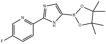 5-fluoro-2-(4-(4,4,5,5-tetramethyl-1,3,2-dioxaborolan-2-yl)-1H-imidazol-2-yl)pyridine 结构式